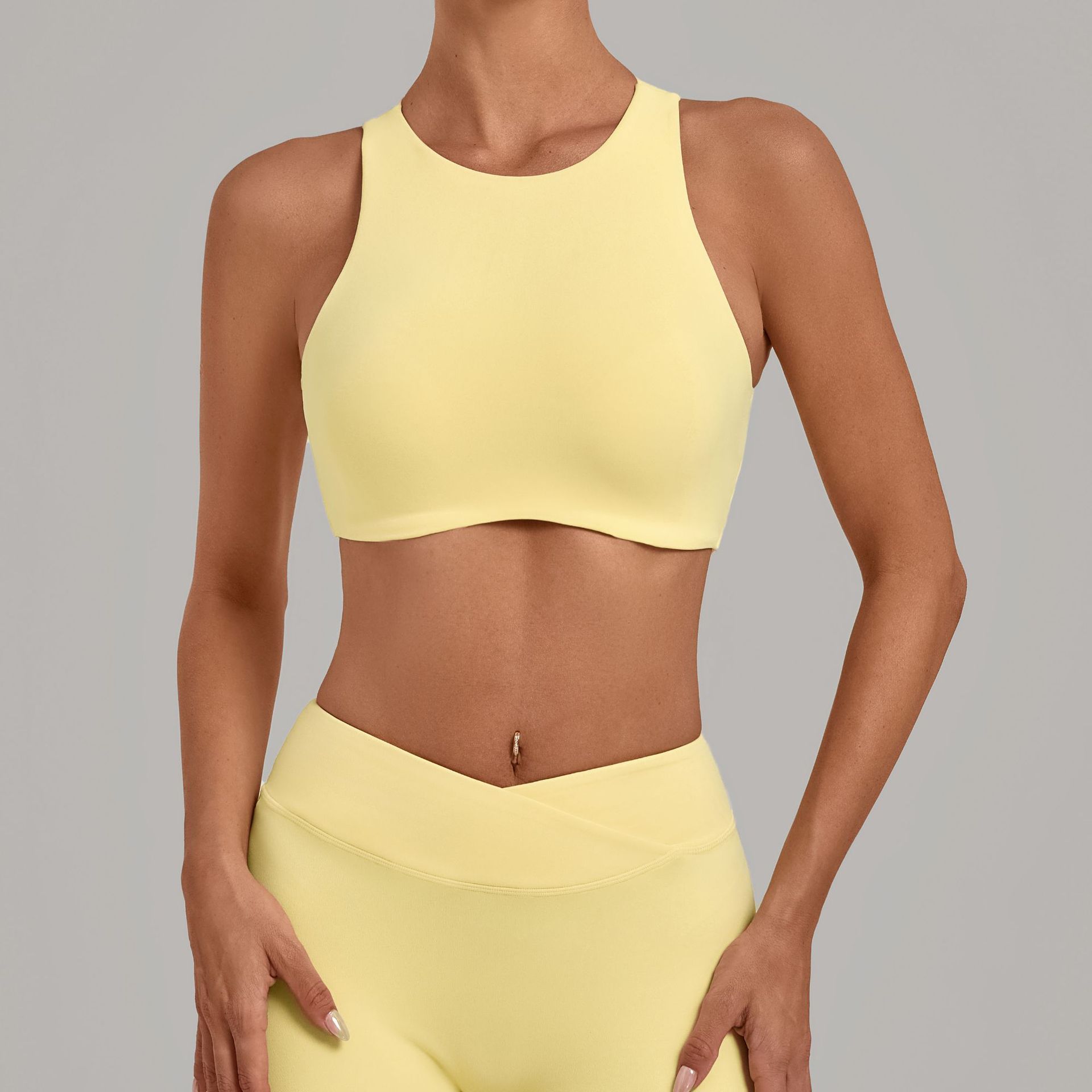Women High Neck Sports Bra Pad - Sports Equipment Logos review and price